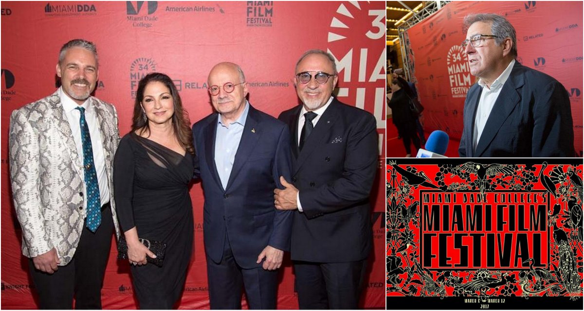 Gloria & Emilio Estefan and director Kenny Ortega at the The Red Carpet for the World Premiere of A CHANGE OF HEART