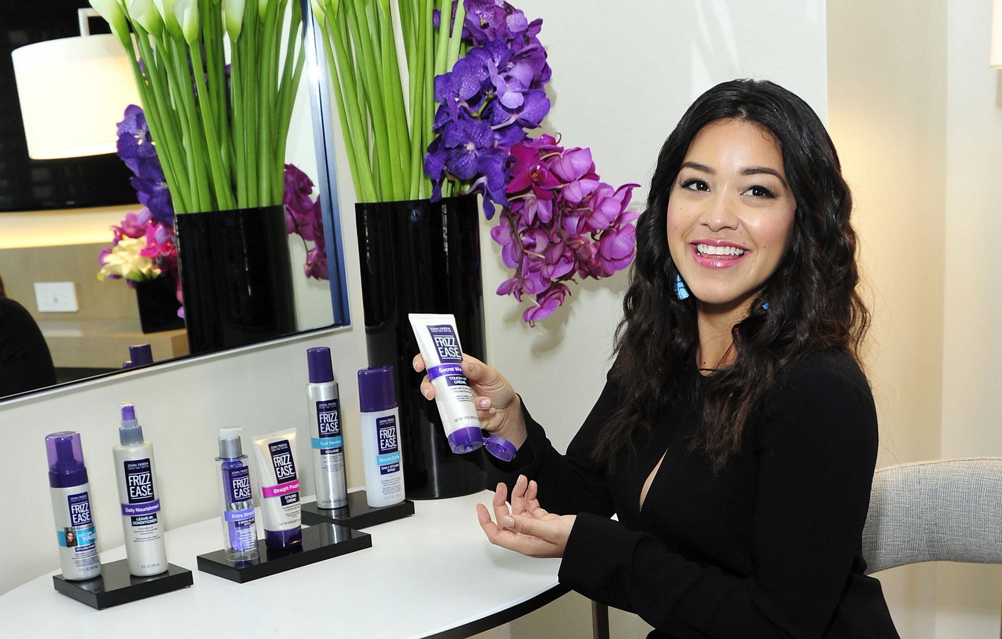 Hair Trends: Award-winning actress Gina Rodriguez brings her power to the fight against frizz with John Frieda Hair Care