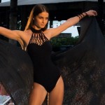 Gottex Swimwear struck the runway with bold black pieces at Miami Swim Week