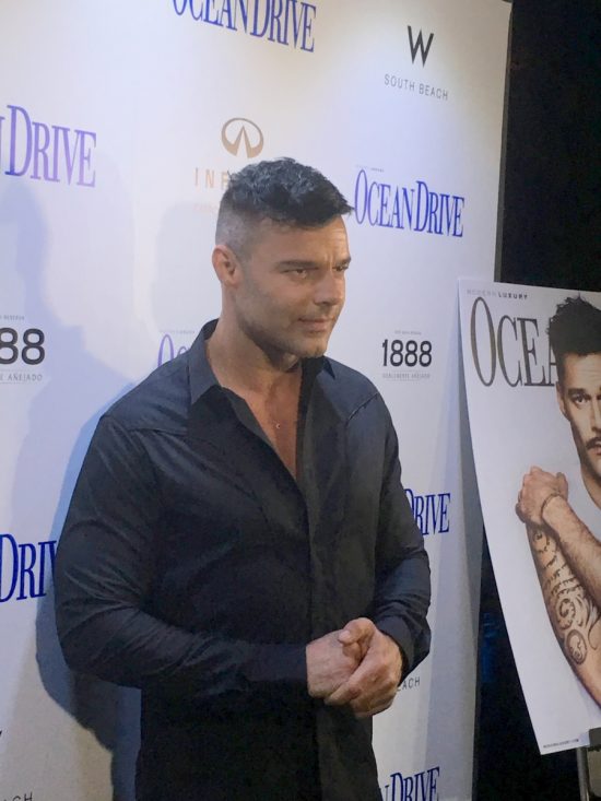 Ricky Martin and Ocean Drive Magazine celebrated October Issue with Puerto Rico hurricane relief benefit at W Hotel South Beach. 
