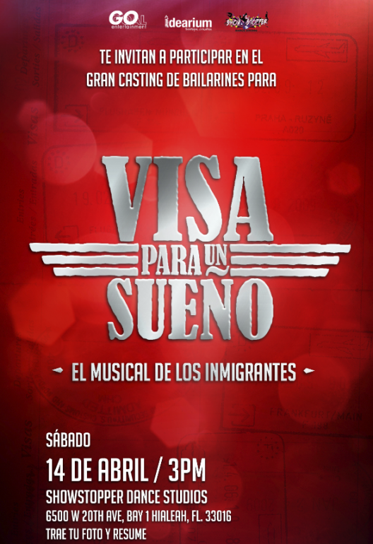 Casting de bailarines para el gran regreso de Visa para un Sueño el musical de los inmigrantes
