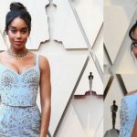 BlacKkKlansman's Laura Harrier Wows in Bespoke Ethical Louis Vuitton Gown Representing RCGD at the Oscars
