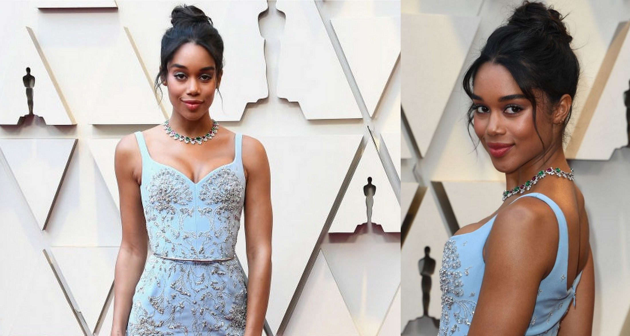 BlacKkKlansman’s Laura Harrier Wows in Bespoke Ethical Louis Vuitton Gown Representing RCGD at the Oscars