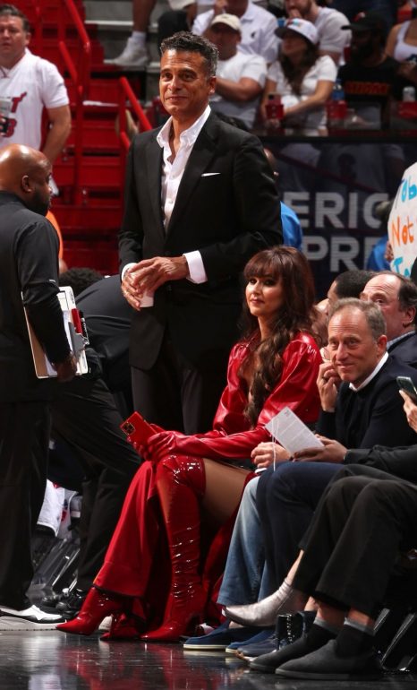 Radmila Lolly Turns Heads in One of a Kind Gown at the Miami Heat Playoffs
